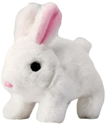 Générique Jumping Rabbit Toy - Realistic Electric Rabbit Plush Toy - Jumping - Trembling Nose, Restless Ears, Interactive Plush Figures for