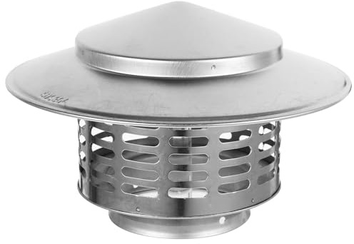 LABRIMP Copertura Antipioggia per Stufa in Acciaio Inox 304, Cappuccio Protettivo per Sfiato del Tetto, Copertura di Ventilazione Resistente e Facile da Installare, Accessorio per Camini