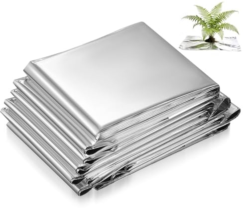 Tofficu Pellicola Riflettente Termica Multifunzionale 160x210cm per Giardinaggio e Emergenze, Film di Emergenza Resistente e Isolante per Coltivazioni Protette, Orto e Uso Esterno