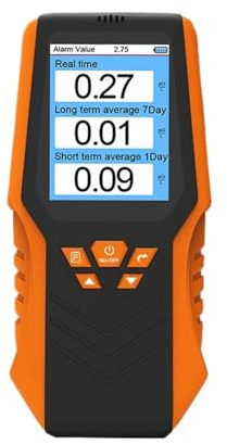 Detector portátil de Gas radón y analizador con Pantalla LCD (0,1-1750 PCi/L) for monitoreo doméstico Ambiental Alta sensibilidad para Laboratorio