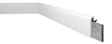 Surplinthe de Rénovation CF1 WALLSTYL - Plinthe de Recouvrement 110x22x2000mm - Cache Plinthe en Polystyrène Haute Densité - NOËL & MARQUET - Design Classique Blanc - 2 Mètres