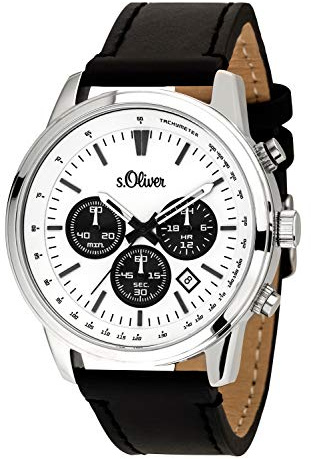 s.Oliver Herren-Armbanduhr Chronograph SO-3687-LC