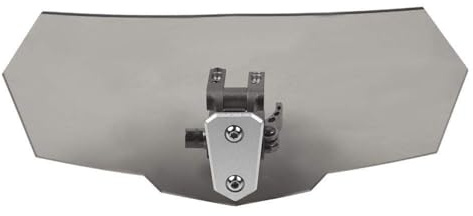 VOBOR Windabweiser Motorrad, Verstellbare Clip-on Windschutzscheibe,Windschild Windschutzscheibenverlängerung Erweiterung Spoiler Aufsatz für Rennrad Motorrad (270 x 122 x 40mm)