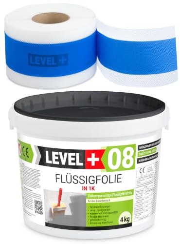 Dichtset Bandset 4 Kg Flüssigfolie, 5m Dichtband | Bandset Dusche Bad LEVEL+ SET304