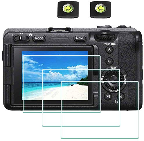 ULBTER Displayschutzfolie Schutzfolie für Sony ZV-1 / Alpha FX3 Kamera & Blitzschuhabdeckung Zubehör 9H Härte ZV1 ILME-FX3 Gehärtetes Glas Kratzfest Anti-Fingerabdruck -[3+2 Stück]