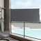 pro.tec Paravento Estraibile 100x300 cm Frangivento in Tessuto per Balcone Schermo Solare Verticale Barriera Privacy - Grigio