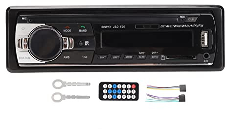 Goshyda Autoradio, Récepteur Stéréo de Voiture à Double Connexion Bluetooth, avec Affichage LED, Prend en Charge Le Contrôle Vocal Intelligent AI, Appel Mains Libres, Musique BT, Diffusion Vocale