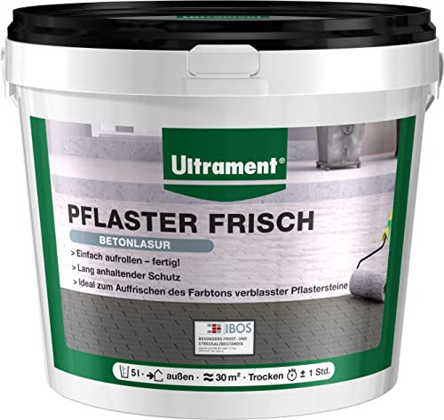 Ultrament Pflaster Frisch, Betonlasur 5 Liter, (Grau)