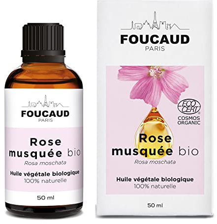 FOUCAUD | Olio di Rosa Canina | BIOLOGICO | 100% Naturale | Addolcente | Anti-macchie | Rigenerante | Addolcente | Lenitivo | Detergente | 50 ml | Marca Francese Nata nel 1946
