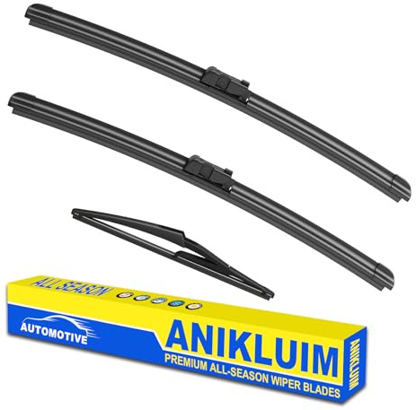 ANIKLUIM® 26+23 Wiper Blades with 12 Rear Wiper Blade Set Replacement for Mercedes-Benz Windshield Wipers Original Factory Quality (Pack of 3)