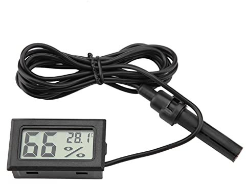 Niiyen Mini Termometro Digitale Igrometro Display LCD Misuratore di umidità della Temperatura con Sonda Esterna Monitor della Temperatura Dell'umidità per Impianto di Incubatrice
