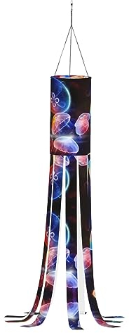 Bunte Quallen, aufregende Outdoor-Dekoration, Hexen-Windsäcke für unvergessliche saisonale Displays