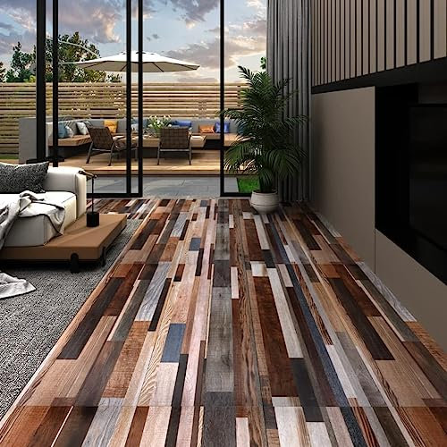 Matériaux de construction - Revêtement de sol et moquette en PVC autocollant - 2,51 m - 2 mm - Multicolore