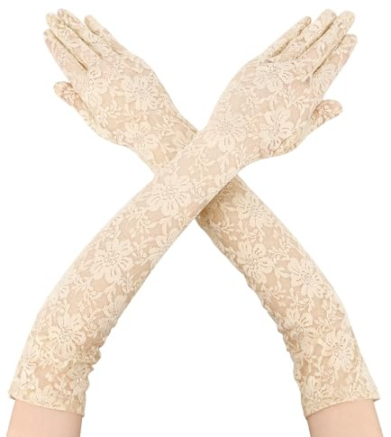 Gant Dentelle,Femme Gants En Dentelle,Gants Longs Femme,Mitaine Resille Femme,Gants Resille Femme,Mitaines Dentelle Femme,Gants De Fête D'opéra En Nylon,Gants D'halloween,Gants Longs Pour Halloween