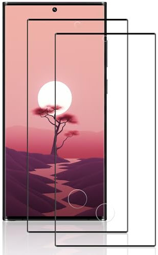 Beukei Panzer Schutz Glas für Samsung Galaxy S22 Ultra, 2 Stück Glasschutz[Anti-Kratzen][Fingerabdruck kompatibel][9H Härte] Panzerfolie