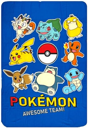 Clondo Manta para niños, para fan de Pokémon, forro polar suave para niños, idea de regalo, gadget, súper suave