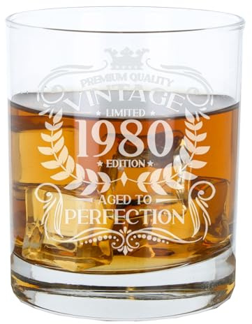 Always Looking Good Verre à whisky gravé pour homme - Vintage 1980 - Cadeau pour 45e anniversaire - Verre à whisky gravé - Bourbon Scotch Lowball