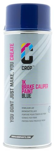 CROP Bremssattellack Spraydose Blau 400ml - Hitzebeständig bis 300°C & dauerhaft kratzfest - Hochglanz Bremssattelfarbe, chemikalienbeständig für Auto & Motorrad - Einfach aufzutragen