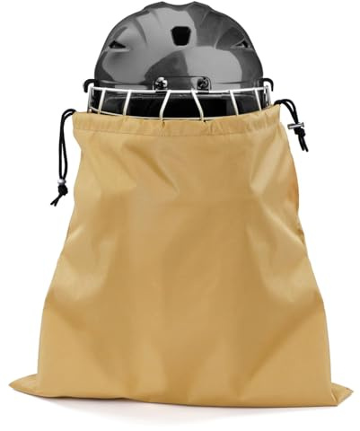GNEGNI LIFE Borsa portatile per casco, 40 x 40 cm, impermeabile, con coulisse, in peluche per casco da moto, caschi da bicicletta, hockey su ghiaccio, casco da sci, attività all'aperto (giallo)