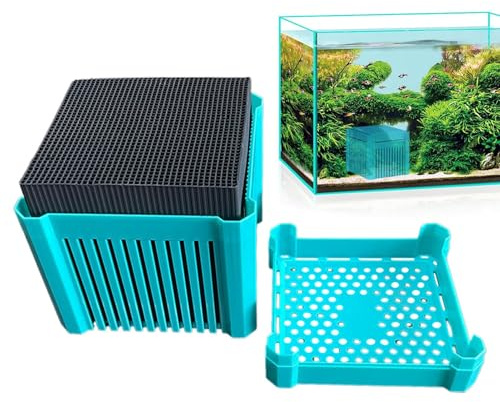 Charbon actif pour aquarium – Filtre cube pour aquarium, fournitures d'aquarium, désodorisant au charbon de bois, aide à la filtration pour eau douce et salée