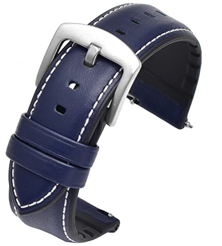 ZGBQHQN 22mm Lederarmband für Uhr GT Magic Uhr 2pro Smart Watch Business Style Ersatz 2in 1 Leder Silikongurt