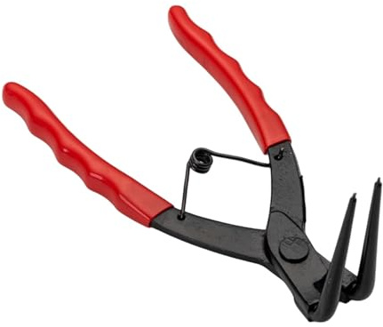Sicherungsringzange mit langer Spitze, Werkzeug zum Entfernen von Sicherungsringen für enge Räume, Hartstahl, bequemer Griff, Mechaniker und Heimwerker, Hartstahlzange