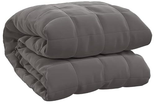 Eleganz Gewichtsdecke Grau 122x183 cm 5 kg – Therapeutische Decke für besseren Schlaf, Stressabbau & Entspannung – Atmungsaktiver Bezug aus weichem Stoff – Ideal für Erwachsene