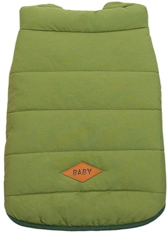Winddichter Hundewintermantel, Kälteschutzbekleidung,Winter Warmer Hunde Bekleidung Für Haustiere, Stilvoll Und Elegant Hundejacke,FüR Mittlere Und Große Indoor & Outdoor (Green, S)