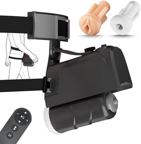 Elektrischer Masturbator Mann Handfrei Cup Mit 10 Teleskop Modi,Strap-on-Masturbatoren Für Männer Mit 2 Austauschbaren, Masturbieren Sex Toyset Für Man Sexspielzeug Sets