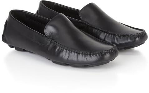 Silver Street London Falmouth Leather Men's Moccasin Loafers | Slip-on driving shoes featuring traditional hand-stitched detailing, a cushioned insole, and a 180-degree flexible pod sole