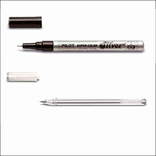 PILOT Gelschreiber Choose + Lackmarker SuperColor Silber Weihnachtsset