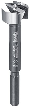 kwb SPEED Forstnerbohrer ø 22 mm aus vergütetem Spezialstahl mit präzisem Wellenschliff, Zentrierspitze, optimal geschärften sowie gehärteten Schneiden und polierter Oberfläche