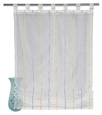 Gardinenbox Raffrollo, Farbe gelb/grau, 1 Stück, My Home, Größe: ca. HxB: 160x80 cm, mit Schlaufen, Lieferung inklusive Montageanleitung und Zubehör