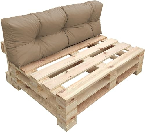 chilly pilley Palettenkissen Wasserdicht Palettenauflage Palettenpolster Palettenmöbel Gartenkissen Wasserfest Wasserabweisend viele Größen und Farben (Rückenkissen 120 x 40. Cappuccino)