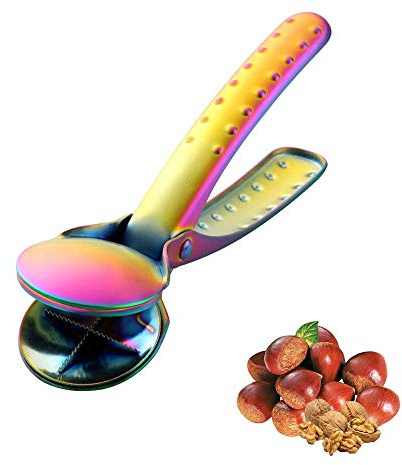 Meisha Pince casse-noisette, pince coupe-noix en acier inoxydable 304, outil de cuisine multifonction en métal pour châtaignier et noix – Arc-en-ciel