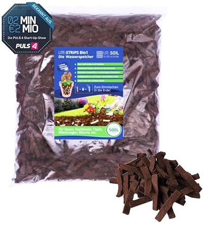 Lite-Soil Wasserspeicher für Pflanzen LITE-Strips Bio1 100% biologisch abbaubar (25 L) bekannt aus 2MIN2MIO