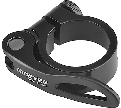TRIWONDER Fahrrad Sattelkloben 28,6 mm 31,8 mm 34,9 mm, Sattelklemme Schnellspanner Sattelstütze Sattelstützenklemme für MTB und Rennrad (Schwarz, 31.8mm)