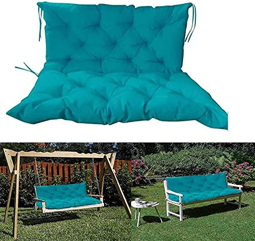 Bankkissen, Rückenlehne, Gartenmöbel, Schaukel, Stuhlkissen, dick, 2- und 3-Sitzer, 100/120/150, Bankauflage mit Rückenlehne für Outdoor, Terrassenmöbel, Liegen (grün, 100 x 50 x 50 cm)