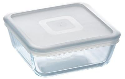 Pyrex Cook & Freeze Récipient carré en forme de bore 16 x 16 x 7 cm 0,85 l Passe au congélateur et au micro-ondes Résistant aux rayures