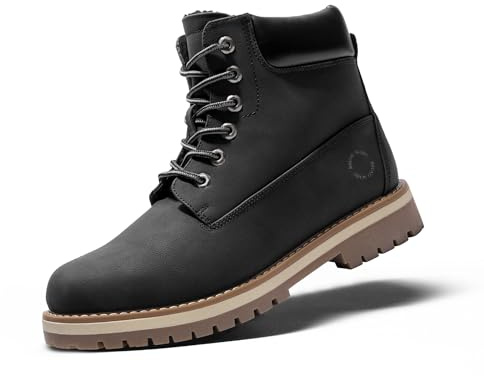 Bruno Marc Stivali Uomo da Neve Stivali Invernali Classici Scarponcino Foderata Caldo Antiscivolo Comode,Size 42,Nero,SBSB226M-E
