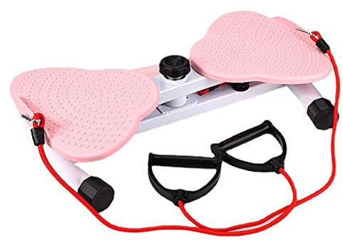VBESTLIFE Taillendreh-Fitnessgerät, Stehendes Bauch-Übungs-Twister-Brett für Fußmassage, Gewichtsverlust, Rosa