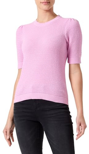 Vila Vidalo O-Neck S/S Knit Top-Noos Camiseta, Lila Pastel, S