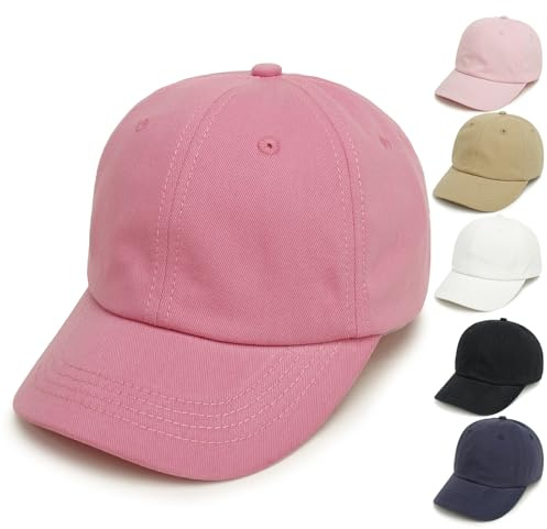 QIYIENDIAN småbarn basebollkeps baby basebollkeps bomull barn mössor pojkar flickor småbarn solhatt baby keps, ROSA, 6-24 månader