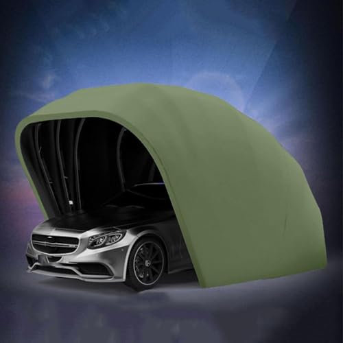 Tenda da garage per auto mobile completamente automatica con telecomando, posto auto coperto pieghevole in acciaio inossidabile per parcheggio auto (green 5.9 * 2.5m)