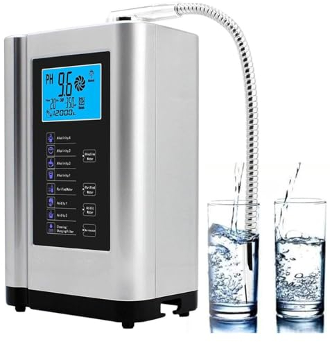 Máquina Purificadora De Agua, Ionizador De Agua Alcalina, Sistem De Filtro De Agua Ácido-alcalino Ph 3.5-10.5 Hasta -800mv ORP, 8000 Litros Por Filtro, Limpieza Automática,Silver