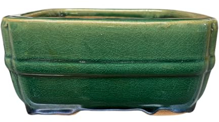 Genérico Tiesto Esmaltado Cuadrado Verde 15,5x15,5x8cm