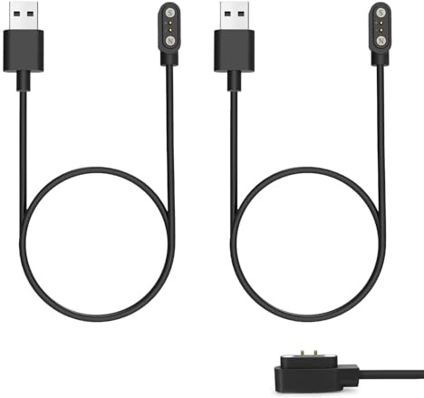 2 Pièces Magnétique Chargeur Montre Connectée 2 Pins 2,84mm, Câble de Charge Montre Compatible avec ID205L/ID205U/ID205S/ID216/Umidigi Uwatch3/Ufit, Chargeurs Magnétiques USB pour Smartwatch