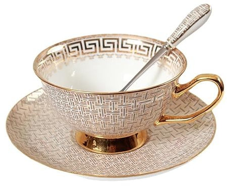 Moderno juego de tazas de café con platillo de 220 ml de capacidad, ideal para café, té, leche para los amantes del café