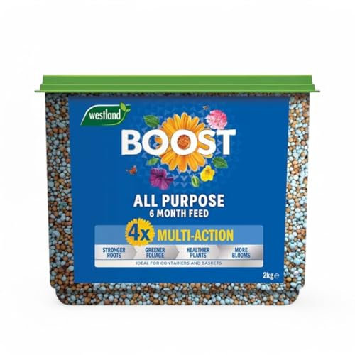 Westland Boost All Purpose 6 Months Plant Feed – Slow Release Fertilizer for Healthy Growth, Lush Blooms & Vibrant Plants, Ideal for Flowers, Vegetables, & Garden Use. (2 Kg)