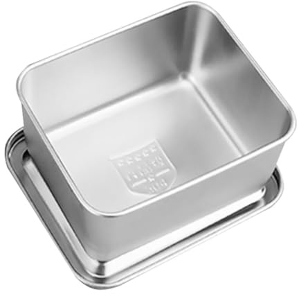 TOPPERFUN Recipiente Cuadrado Inoxidable con Tapa Contenedor Hermético para Alimentos para Refrigerador y Congelador Aislante y Reutilizable 1